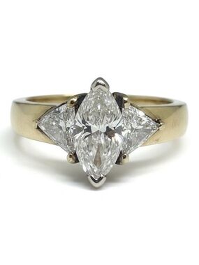 2+ CT Marquise Diamond Engagement Ring ✶ Trillions 14K Gold ✶ Mayors Appraisal 6